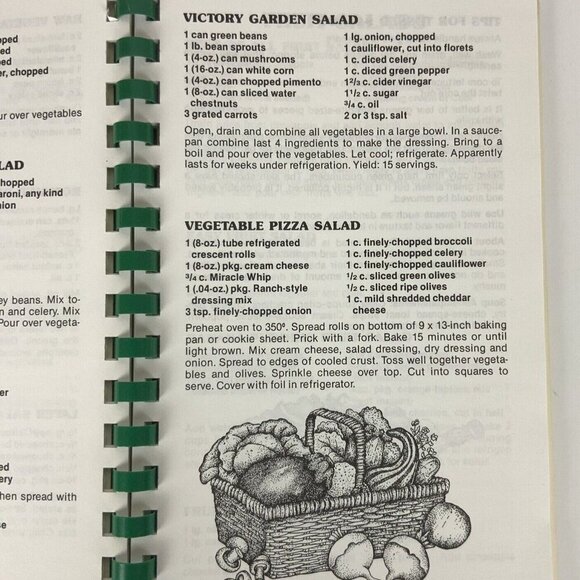 300 Ways With Salads Spiral Bound Cookbook By Morris Press 1994 Veggie Recipes - Picture 8 of 12